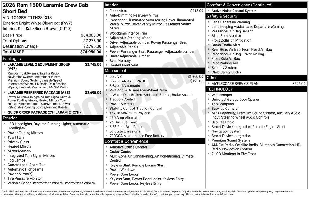 ram ram 1500 pickup 2026 1C6SRFJT1TN284313 image ram ram 1500 pickup 2026 1C6SRFJT1TN284313 image